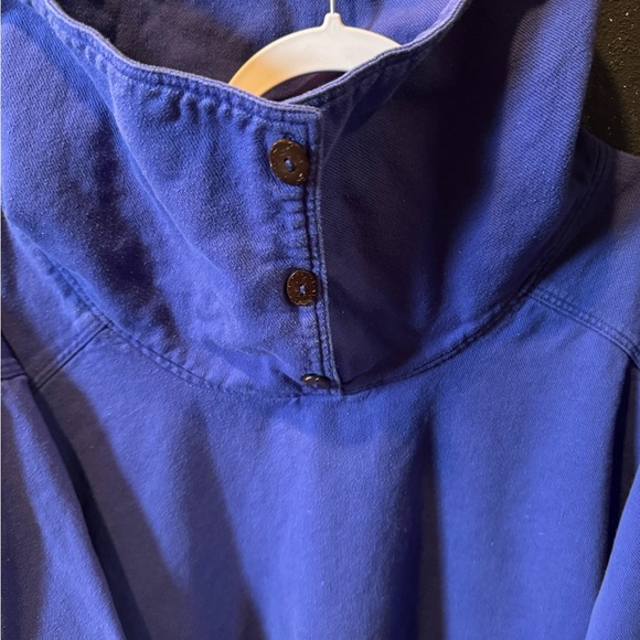 Soft Surroundings Tunic Purple Fold Over Cown Neck Blouse - Picture 2 of 5